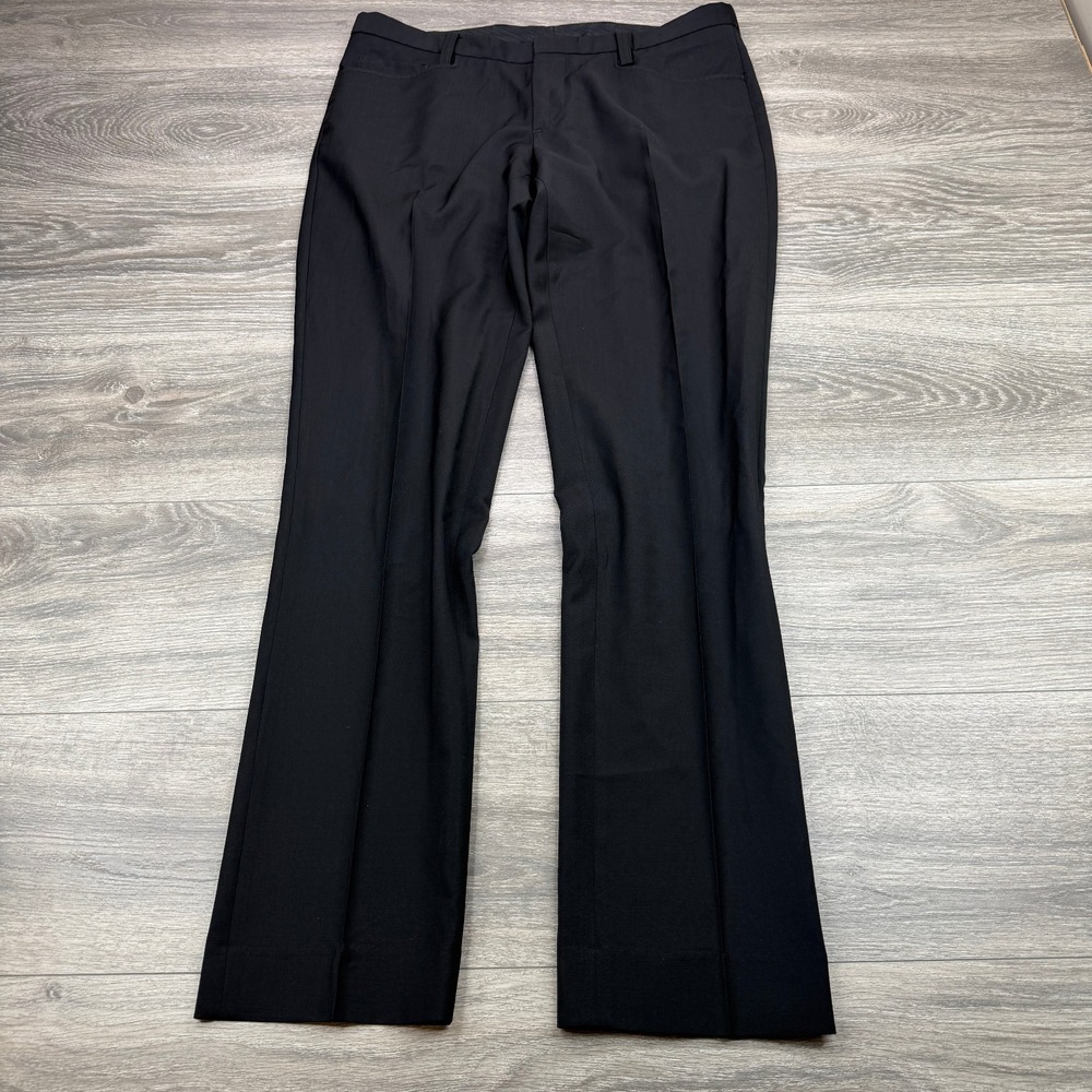 J Lindeberg Dress Pants Mens 34x31 Black Wool Stretch 5 Pocket Trousers Slacks